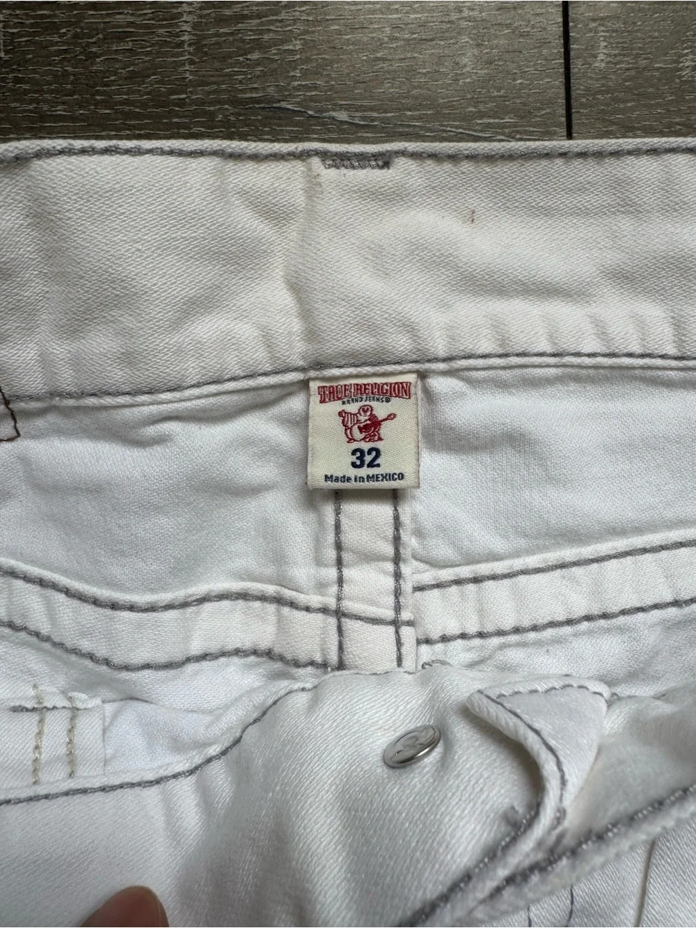 True Religion White Denim Jeans - 32 Waist
